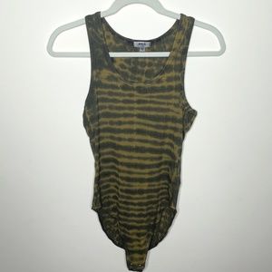 AGOLDE Tie-dye ribbed tank bodysuit